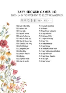 627 Spring Baby in Bloom Baby Shower Games Bundle 2: 627 Spring Baby in Bloom Baby Shower Games