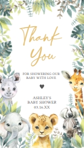 648 Jungle Safari Wild One Baby Shower Favor Tag: 648 Jungle Safari Wild One Baby Shower Favor Tag