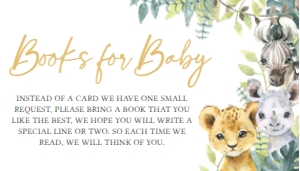 648 Jungle Safari Wild One Baby Shower Books for Baby: 648 Jungle Safari Wild One Baby Shower Invitation Set