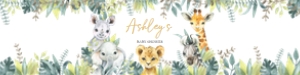 648 Jungle Safari Wild One Baby Shower Bottle Label design preview