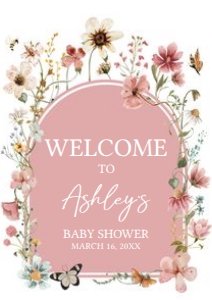 650 Arch Baby in Bloom Baby Shower Welcome Sign A2: 650 Arch Baby in Bloom Baby Shower Welcome Sign