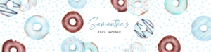 652 Blue Donuts and Diapers Baby Shower Bottle Label: 652 Blue Donuts and Diapers Baby Shower Bottle Label
