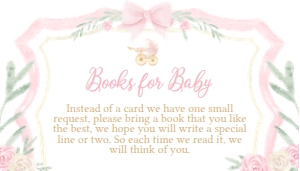658 Pink Gold Carriage Crest  Baby Shower Books for Baby: 658 Pink Gold Carriage Crest Baby Shower Invitation Set