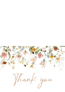 659 Baby in Bloom Baby Shower Thank you Card: 659 Baby in Bloom Baby Shower Invitation Set