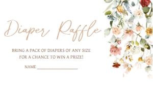 659 Baby in Bloom Baby Shower Diaper Raffle: 659 Baby in Bloom Baby Shower Invitation Set
