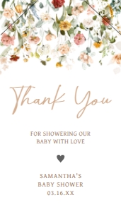 659 Baby in Bloom Baby Shower Favor Tag with Line: 659 Baby in Bloom Baby Shower Favor Tag