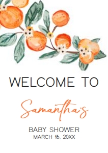 660 Little Cutie Baby Shower Welcome Sign A2: 660 Little Cutie Baby Shower Welcome Sign