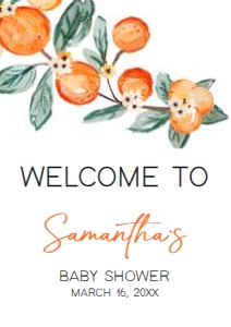 660 Little Cutie Baby Shower Welcome Sign A1: 660 Little Cutie Baby Shower Welcome Sign