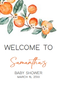 660 Little Cutie Baby Shower Welcome Sign 24x36: 660 Little Cutie Baby Shower Welcome Sign