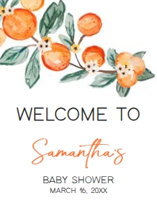 660 Little Cutie Baby Shower Welcome Sign 18x24: 660 Little Cutie Baby Shower Welcome Sign