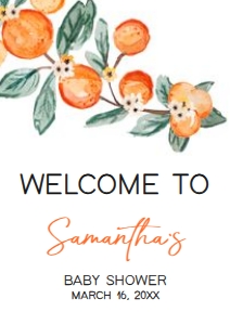 660 Little Cutie Baby Shower Welcome Sign A4: 660 Little Cutie Baby Shower Welcome Sign