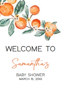 660 Little Cutie Baby Shower Welcome Sign A3: 660 Little Cutie Baby Shower Welcome Sign