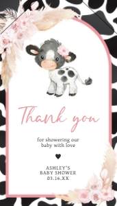 662 Girl Holy Cow Baby Shower Favor Tag with Line: 662 Girl Holy Cow Baby Shower Mega Bundle