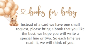 665 Brown Balloons Bear Baby Shower Books for Baby: 665 Brown Balloons Bear Baby Shower Invitation Set