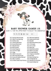 662 Girl Holy Cow Baby Shower Games Bundle 1: 662 Girl Holy Cow Baby Shower Mega Bundle
