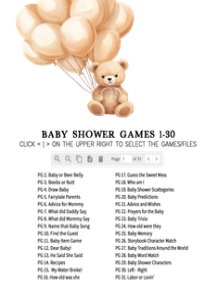 665 Balloons Bear Baby Shower Games Bundle 2: 665 Balloons Bear Baby Shower Games