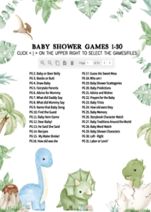 661 Dinosaur Baby Shower Games Bundle 2: 661 Dinosaur Baby Shower Mega Bundle