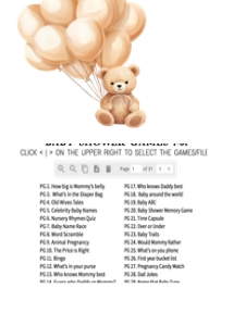 665 Balloons Bear Baby Shower Games Bundle 1: 665 Balloons Bear Baby Shower Games
