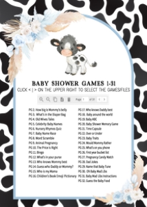 663 Boy Holy Cow Baby Shower Games design preview