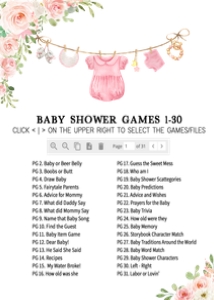 649 Baby Girl Clothes Baby Shower Games Bundle 2: 649 Baby Girl Clothes Baby Shower Games
