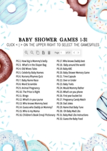 652 Blue Donuts and Diapers Baby Shower Games design preview