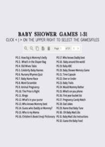 647 White Minimalist Baby Shower Games design preview