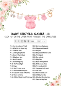 649 Baby Girl Clothes Baby Shower Games Bundle 1: 649 Baby Girl Clothes Baby Shower Games
