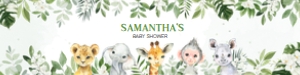 225 Jungle Safari Animals Baby Shower Bottle Label: 225 Jungle Safari Animals Baby Shower Bottle Label