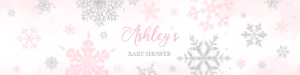 536 Pink Silver Little Snowflake Baby Shower Bottle Label: 536 Pink Silver Little Snowflake Baby Shower Mega Bundle