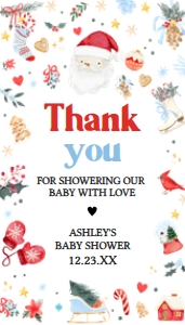 556 Boy Santa Baby Baby Shower Favor Tag: 556 Boy Santa Baby Baby Shower Favor Tag