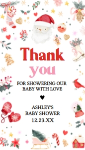 554 Girl Santa Baby Baby Shower Favor Tag: 554 Girl Santa Baby Baby Shower Favor Tag