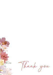 613 Florals Baby in Bloom Baby Shower Thank You Card: 613 Florals Baby in Bloom Baby Shower Invitation Set