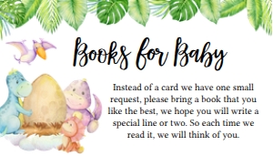 667 Cute Dinosaur Baby Shower Books for Baby: 667 Cute Dinosaur Baby Shower Invitation Set