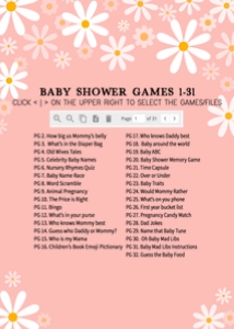 230 Daisy Baby Shower Games design preview