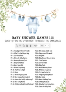 653 Baby Boy Clothes Baby Shower Games design preview