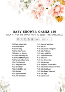 628 Spring Floral Oh Baby Baby Shower Games Bundle 2: 628 Spring Florals Oh Baby Baby Shower Games