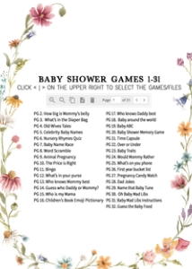 630 Wildflower Baby Shower Games Bundle 1: 630 Wildflower Baby Shower Mega Bundle