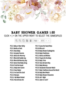 612 Baby in Bloom Florals Baby Shower Games Bundle 2: 612 Baby in Bloom Florals Baby Shower Games