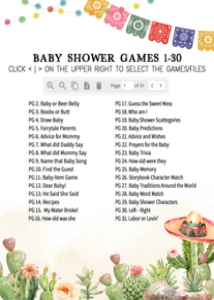 637 Cinco de Mayo Let's Taco 'bout Baby Baby Shower Games Bundle 2: 637 Cinco de Mayo Let's Taco 'bout Baby Baby Shower Games