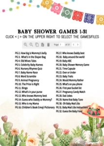 637 Cinco de Mayo Let's Taco 'bout Baby Baby Shower Games Bundle 1: 637 Cinco de Mayo Let's Taco 'bout Baby Baby Shower Games