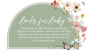 676 Boho Sage Green Baby in Bloom Baby Shower Books for Baby: 676 Boho Sage Green Baby in Bloom Baby Shower Invitation Set