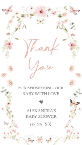 674 Baby in Bloom Baby Shower Favor Tag: 674 Baby in Bloom Baby Shower Favor Tag