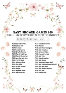 674 Baby in Bloom Baby Shower Games Bundle 2: 674 Baby in Bloom Baby Shower Games