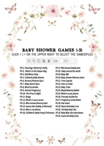 674 Baby in Bloom Baby Shower Games Bundle 1: 674 Baby in Bloom Baby Shower Games