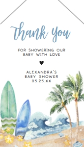 677 Baby on Board Baby Shower  Favor Tag Line: 677 Baby on Board Baby Shower Favor Tag