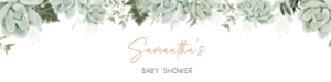 679 Greenery Succulent Baby in Bloom Baby Shower Bottle Label: 679 Greenery Succulent Baby in Bloom Baby Shower Bottle Label