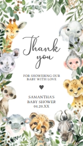 678 Greenery Jungle Safari Baby Shower Favor Tag: 678 Greenery Jungle Safari Baby Shower Favor Tag