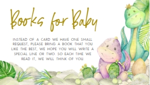 680 Greenery Boy Dinosaur Baby Shower Books for Baby: 680 Greenery Boy Dinosaur Baby Shower Invitation Set