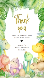 680 Greenery Boy Dinosaur Baby Shower Favor Tag: 680 Greenery Boy Dinosaur Baby Shower Favor Tag