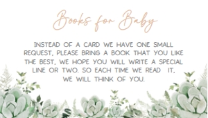 681 Succulent Baby in Bloom Baby Shower Books for Baby: 681 Succulent Baby in Bloom Baby Shower Invitation Set